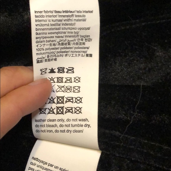 Calvin Klein Jeans velvet leather Moto jacket - Picture 8 of 8